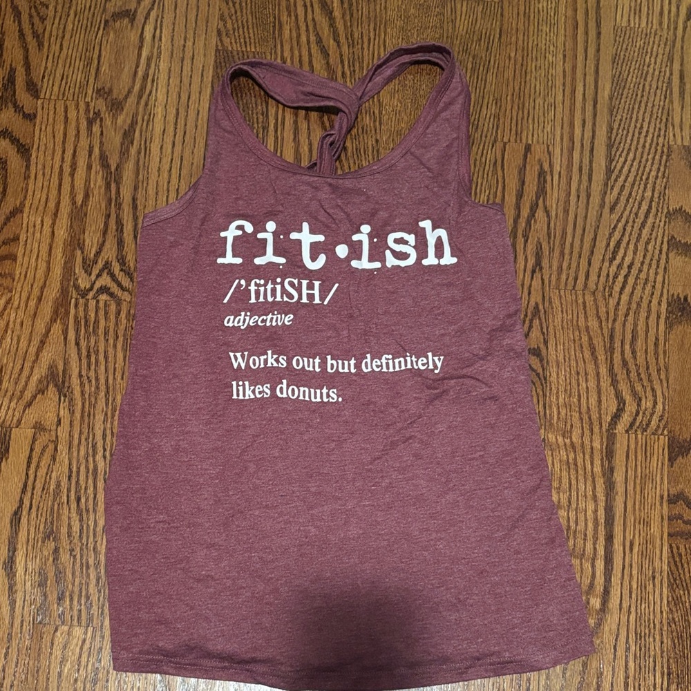 Amazon Maroon 'fit·ish' Graphic Racerback Tank